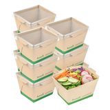 CONTAINER 17oz 4-1/4x3-1/4" CLICK LOCK PLA/ KRAFT 200/cs