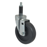 Allpoints 120-1088 Caster, swivel stem, medium duty, 1-1/4" W, 5" dia., for 1" OD tubing without bra