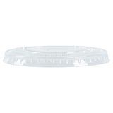 FLAT LID F/ 9 12 16oz VISAGE 3-3/4"dia PET CLEAR 100/cs