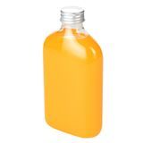 FLASK CONTAINER 10oz 6-1/4"h ALUM LID PET CLEAR 100/cs