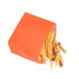 BAG SNACK 3-3/4x2-1/4x3-3/4" PAPER TANGERINE ORANGE 100/cs