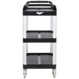 CART UTILITY 3-SHELF 300lb CAP 16-1/2x26" POLYPRO BLACK KD