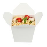 TAKEOUT NOODLE CUP 26oz SQUARE PAPER 4x3-1/2" WHITE 200/cs