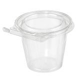TAKEOUT HINGED CUP 12oz TAMPER EVID PET CLEAR 256/cs