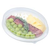 LID DOME RIPPLE 13x10" F/ LRG OVAL PET CLEAR 100/cs