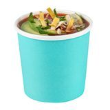 DELI/ SOUP CONTAINER 12oz RND 3-1/2"h PAPER TURQUOISE 200/cs