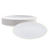 PLATE 7-1/2"dia 1/2"h GOLD RIM MODERNA PLASTIC WHITE 40/cs
