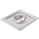 Sixth-size super pan v solid stainless steel cover, Vollrath 75160