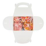 GABLE/ LUNCH BOX w/ WINDOW 10x7x8" PAPER PINK & WHT 25/cs