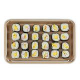 LID F/ 20oz SUSHI CONTAINER PET CLEAR 50/cs