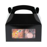 GABLE BOX w/WINDOW GREASEPROOF 9-1/2x5x5" PAPER BLACK 25/cs