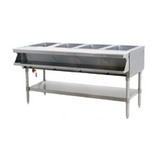 Eagle SHT4-120-X Sealed Well Hot Food Table, electric, open base, 63-1/2"W x 32-1/4"D x 35-1/2"H, wet or dry operation, (4) 12" x 20" stainless steel