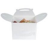 GABLE/ LUNCH BOX GREASEPROOF 10x7x8" PAPER WHITE 25/cs