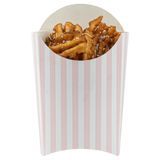 FRY CUP 4oz 4-3/4x3-1/2x5" PAPER PINK & WHT STRIPE 100/cs