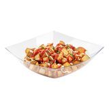 BOWL 64oz 9-3/4"sq 3"h MODERNA PLASTIC CLEAR 10/cs
