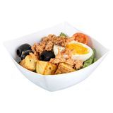 BOWL 8oz 4-1/2"sq 2"h MODERNA PLASTIC WHITE 100/cs