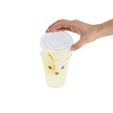 FLAT LID F/ 9 12 16oz VISAGE 3-3/4"dia PET CLEAR 1000/cs