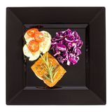 MODERN PLATE 9-1/2"sq POLYSTYRENE BLACK 100/cs