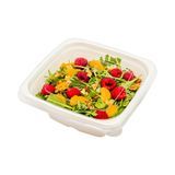 LID FLAT 42oz 7x7" F/ 24 32 & BAGASSE PET CLR 100/cs