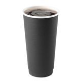 HOT CUP 20oz PAPER DOUBLE WALL BLACK 250/cs