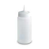 16-ounce Traex Color Mate clear ridged wide-mouth single-tip squeeze dispenser, Vollrath 4916-13