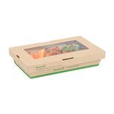 TAKEOUT LRG 34oz 8-1/2x5-1/4" CMPST BAMBOO/ PLA NAT 50/cs