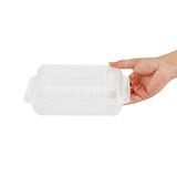 CLAMSHELL 40oz 9"sq 3"h MW PLASTIC CLEAR 50/cs