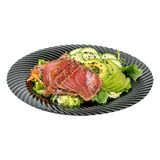WAVE PLATE 9"dia 1/2"h MODERNA PLASTIC BLACK 40/cs