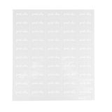 LABEL 2x1" PLASTIC CLEAR & WHT "GOOD VIBES" 100/cs