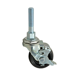 Allpoints 26-3057 Caster, swivel, 3", black, polyolefin wheel, ball bearing, with break