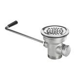 Krowne 22-204 Krowne Twist Waste with 1-1/4" Overflow Outlet with Cap, 3-1/2" Sink Opening, 2" NPS Male Threaded with 1-1/2" Female Threaded Drain
