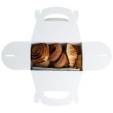 GABLE/ LUNCH BOX COMPOSTABLE 8-1/2x4-3/4 PAPER PLAID 100/cs