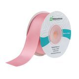 RIBBON SINGLE FACE 10yd 1"w POLYESTER SATIN PINK 10/cs