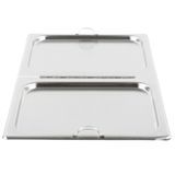 Full-size stainless steel hinged flat steam table pan cover, Vollrath 77430