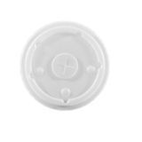 LID FLAT STRAW SLOT F/ 12-24oz POLYSTYRENE TRANS 1000/cs