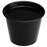 PORTION CUP 5-1/2oz 2-1/4"h POLYPRO BLACK 2000/cs