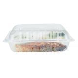 CLAMSHELL 40oz 9"sq 3"h MW 3-COMPT PLASTIC CLEAR 50/cs