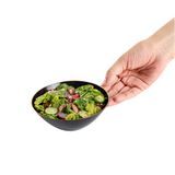 BOWL 6oz 4-3/4"dia 1-1/4"h GOLD RIM PLASTIC BLACK 100/cs