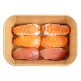 SUSHI CONTAINER 6-1/2x4-3/4" 26oz RECT PAPER KRAFT 50/cs
