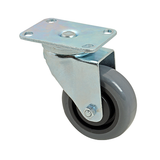 Allpoints 229-1185 Caster, swivel plate, medium duty, 3-1/2", black polyolefin hub with gray polyure