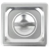 Sixth-size super pan 3 solid stainless steel cover, Vollrath 93600