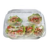 CLAMSHELL 3-COMP 41oz 9x8-1/4" 2-1/2"h PET CLEAR 100/cs