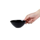 BOWL 6oz 4-3/4"dia 1-1/4"h GOLD RIM PLASTIC BLACK 100/cs