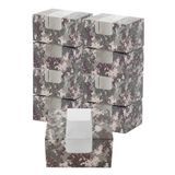 CAKE BOX 7x6" W/ WINDOW PAPER GREEN CAMO 100/cs