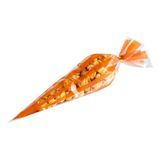 CONE BAG 6x11" POLYPRO ORANGE STRIPE 8000/cs