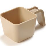 PORTION CUP 12oz FLAT POLYCARB U-SHAPE HANDLE BEIGE 6ea/cs