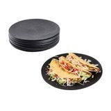 PLATE 8-3/4"dia MEDIUM POLYSTYRENE BLACK 100/cs