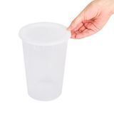 SOUP CONTAINER/ LID 48oz 5"dia 7"h PLASTIC CLEAR 100/cs