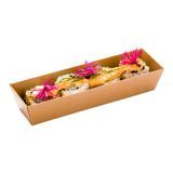MAKI SUSHI CONTAINER 6-1/2"l 1-3/4"w SM PAPER KRAFT 100/cs