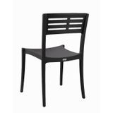Grosfillex US637017 Vogue Stacking Side Chair, indoor/outdoor use, contoured, slotted resin back, resin seat and frame, UV resistant, recyclable